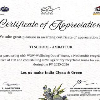 T.I. SCHOOL GREEN EXCELLENCE AWARD